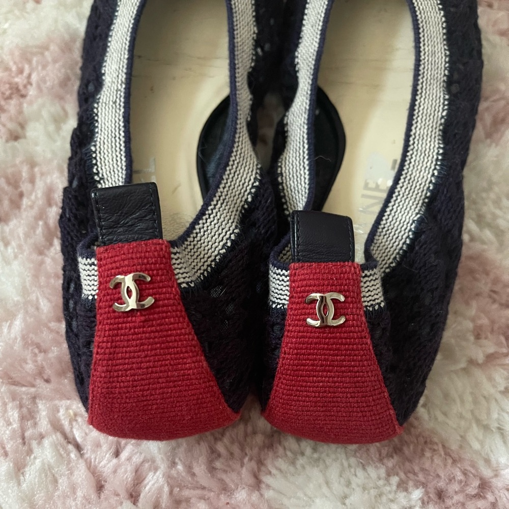 Chanel knit flats